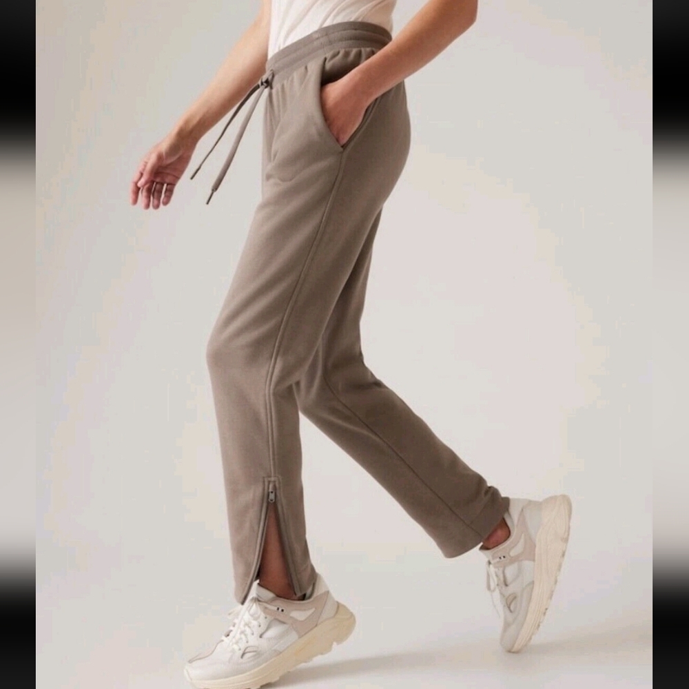 ATHLETA Cozy Karma Recover Atheleisure High Rise Ankle Zip Joggers Pants